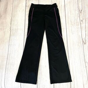 C9 Champion Women’s Black Flare Leggings with Purple Trim Size Small